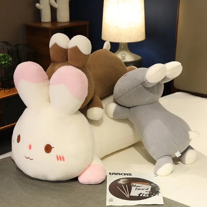 35-90cm Cartoon Plush Rabbit Dolls Cute Lying Bunny Rabbits Stuffed Soft Animal Toy Sleeping Pillow Birthday Christmas Girl Gift