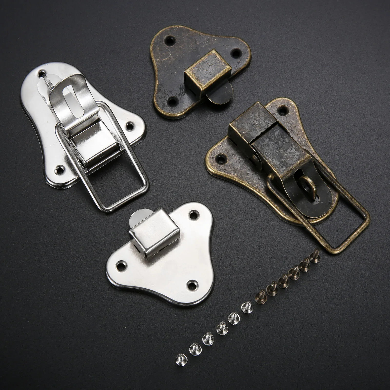 

1pc Wooden Box Lock Jewelry Chest Box Suitcase Case Buckles Toggle Hasp Latch Catch Clasp 95*52mm