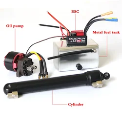 Zestaw hydrauliczny pompa oleju Cylinder ESC zbiornik na 1/14 Tamiya zdalnie sterowana ciężarówka przyczepa wywrotka Scania MAN Benz Actros Volvo samochód Diy części