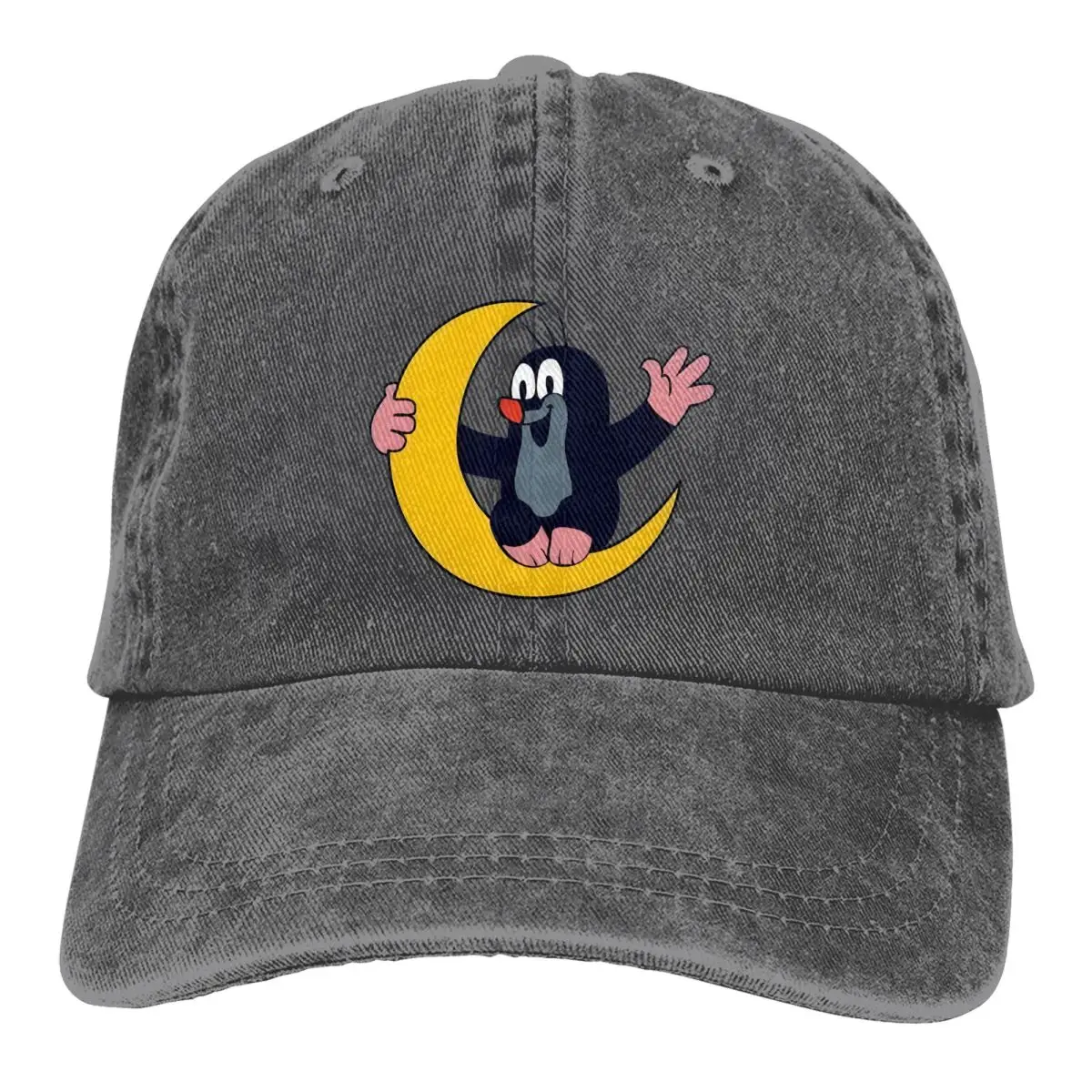 Sit The Moon Men Pure Color Baseball Hats Krtek The Mole Cartoon Sun Visor Caps Peaked Cap