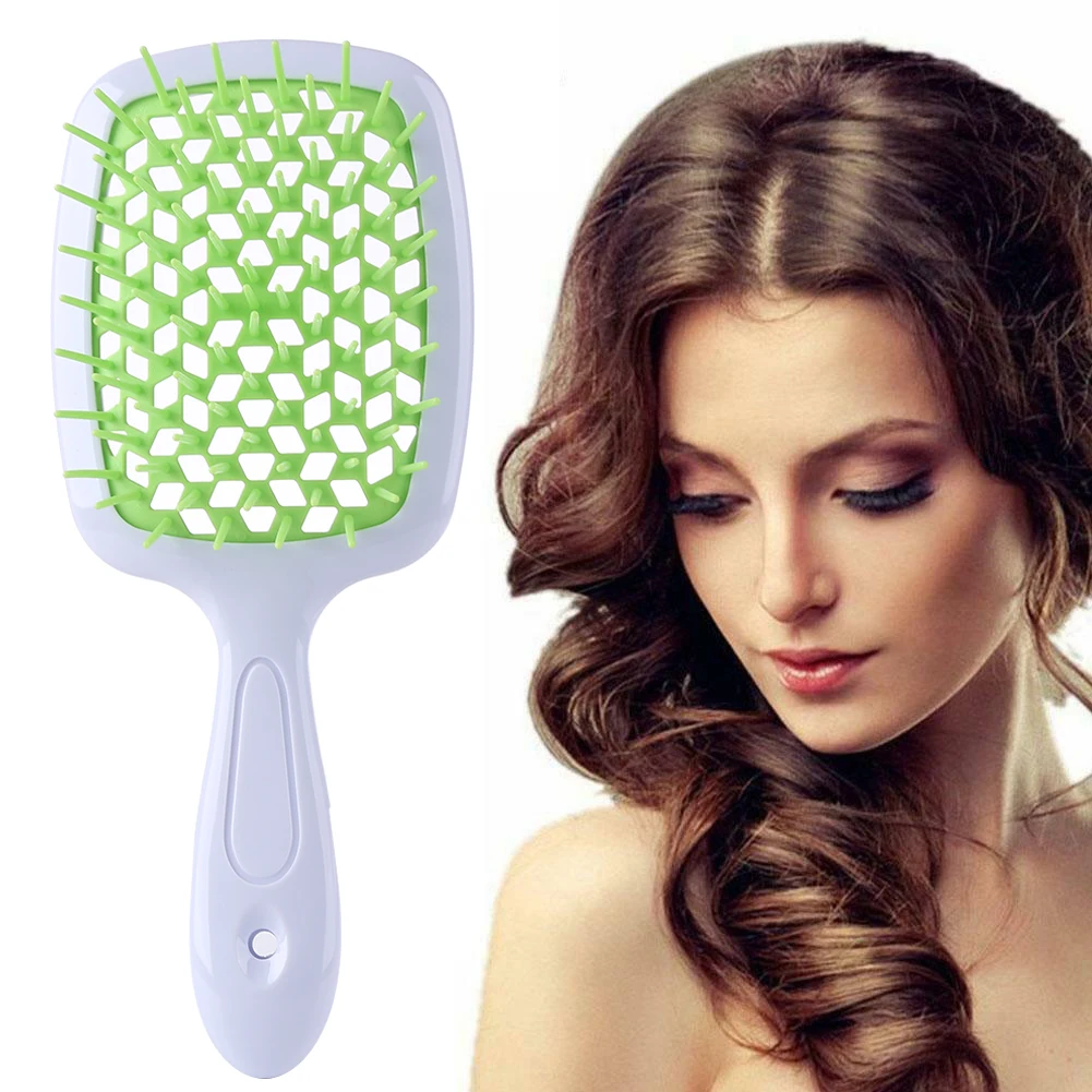 Air Cushion Escova de cabelo para mulheres, ferramenta de cabeleireiro encaracolado, dentes largos, esvaziamento, pente Janeke, massagem do couro cabeludo, 1pc