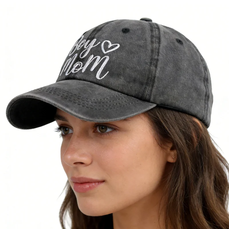 

Кепка для женщин с отверстием для хвоста, подарок на День матери, день рождения, регулируемая хлопковая бейсболка с вышивкой для мамы