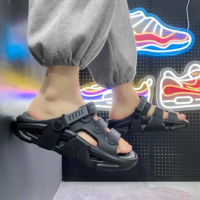 

Сандалии, мужская летняя верхняя одежда, спортивные пляжные тапочки для двух видов одежды, высококачественные износостойкие тапочки на толстой подошве, обувь на мягкой подошве