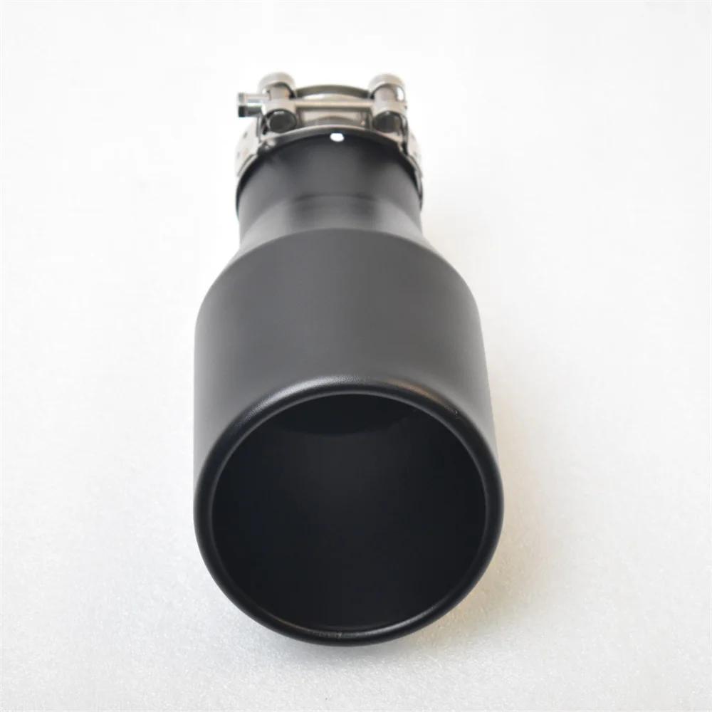 RemuS Stainless steel vehicle refitting universal  black muffler tail throat Car modification forFlat mouth bending  pipe