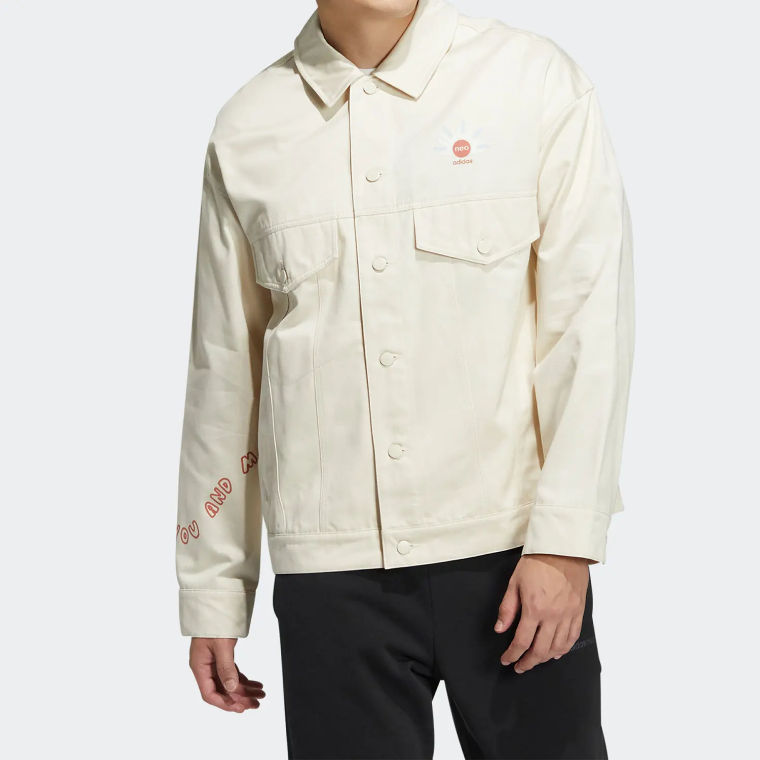 adidas-genuine-genuine-neo-new-spring-autumn-men's-and-women's-sport-lapel-jacket-hm7435