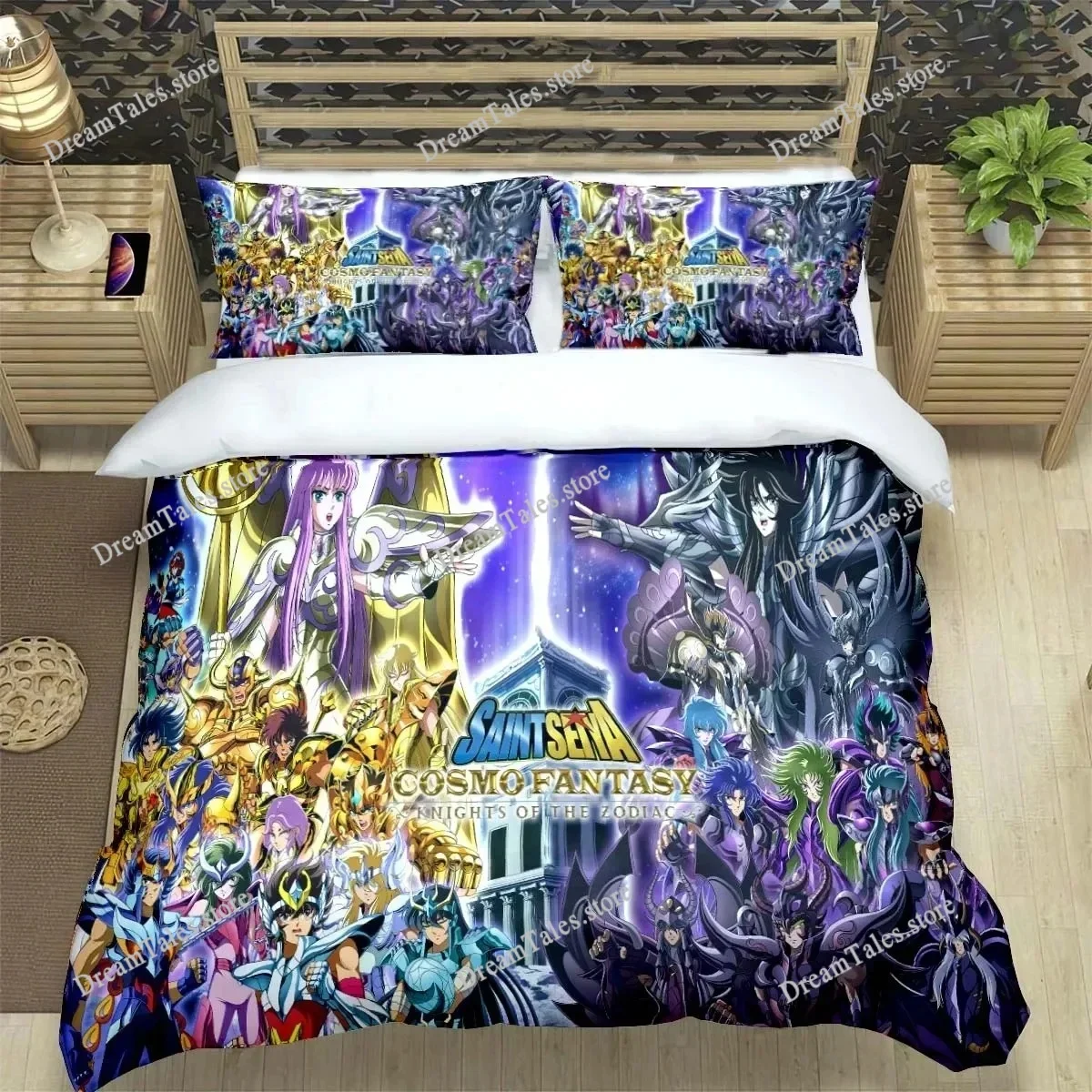 

3D Saint Seiya Anime Bedding Set Duvet Cover Bed Set Quilt Cover Pillowcase Comforter King Queen Size Boys Adult Bedding