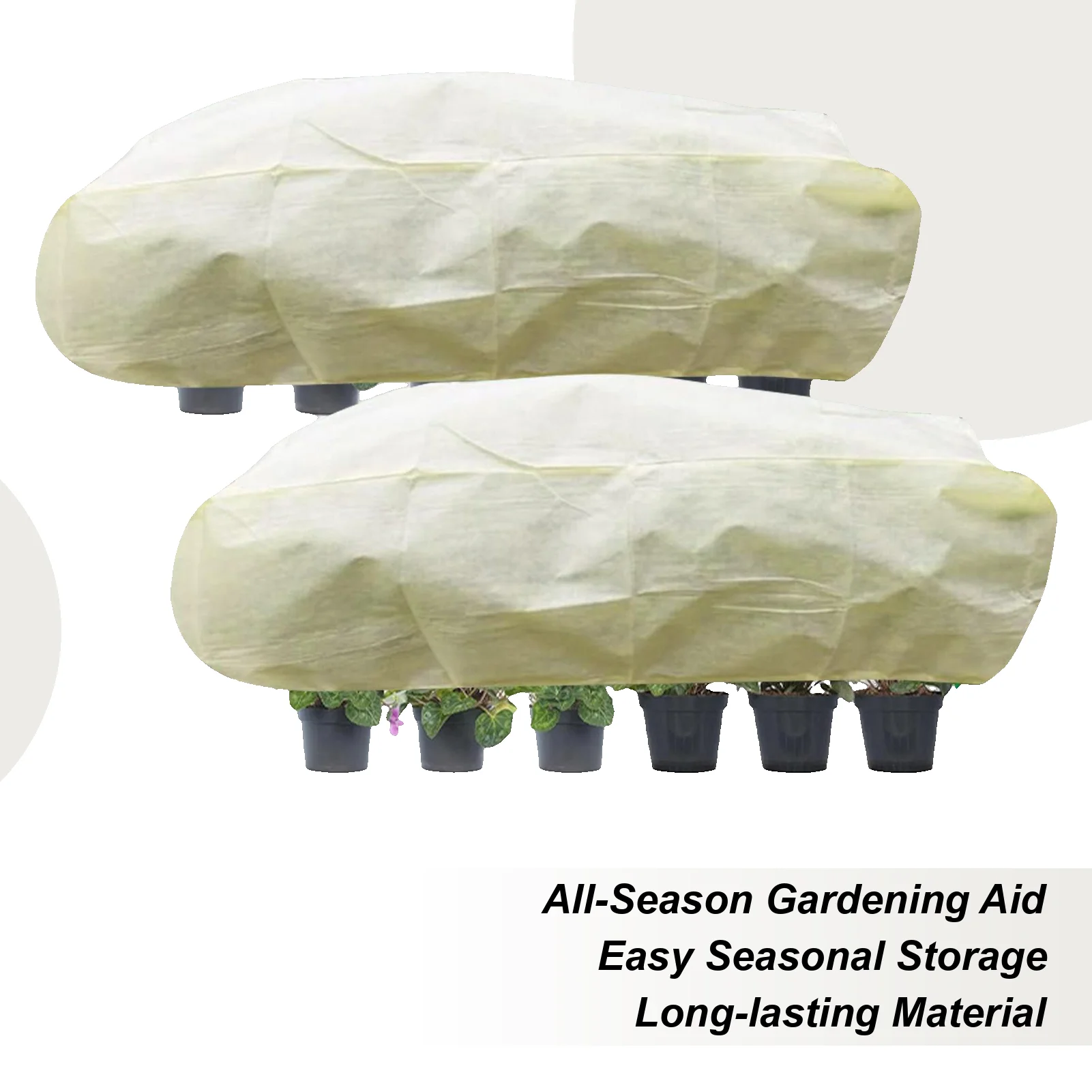 

Raised Garden Cover 2 Pieces Rectangular Flower Protection With Drawstring Cold Weather Plant Protection For Outdoor Garden