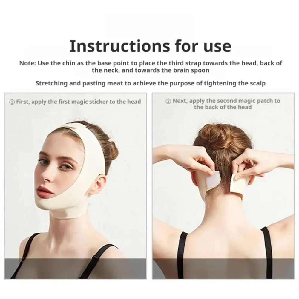 Banda Facial Modeladora en V, Vendaje Adelgazante Facial, Banda de Masaje, Vendaje en V para Uso Doméstico, Relajación y Lifting