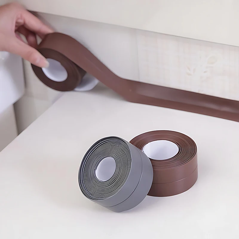 2Rolls Colorful Anti Mold Tape Kit Self Adhesive Sealing Strips DIY Craft Home Bathroom Kitchen Building Renovation Supplies ZYF view 4