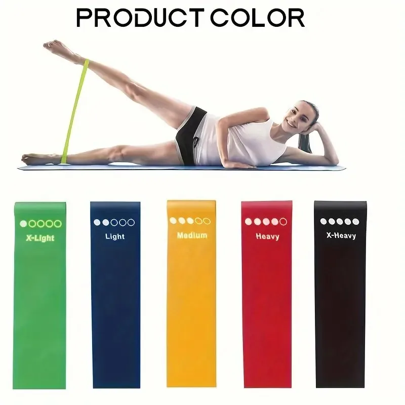 5Pcs Tpe Widerstand Bands Fitness Set Gummi Schleife Kraft Training Workout Expander Yoga Gym Ausrüstung Elastische Tragbare Pilates