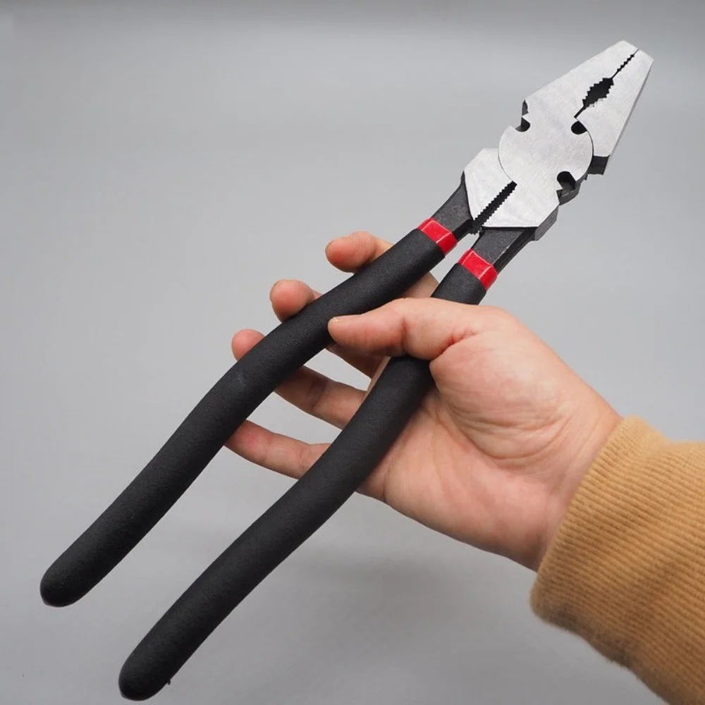 

Fence Pliers Large Opening Barbed Wire Cutters Crimp Cutting Staple Nail Puller Fencing Plier Hand Tools 10/12 Inch