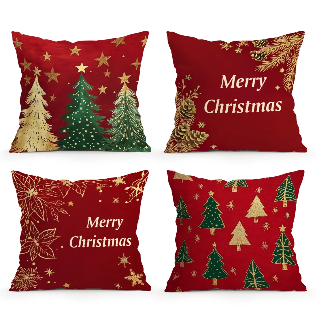 Christmas tree Cushions Pillowcase Polyester Cushion Cover Throw Pillow Sofa Decoration Pillowcover Home Car Decor
