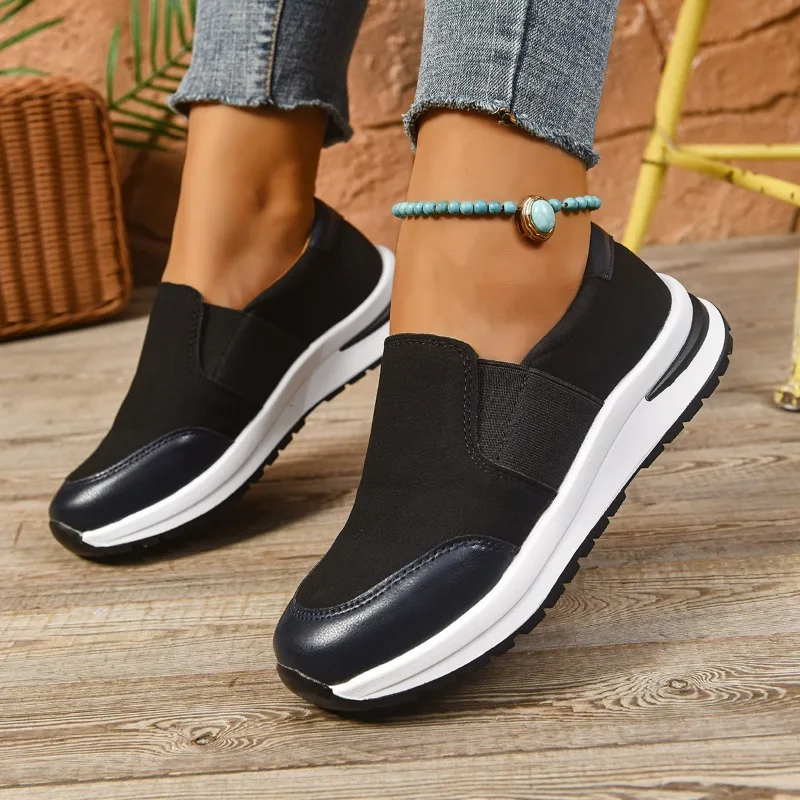 

Лидер продаж, женская вулканизированная обувь, новинка 2024, женская обувь, модные туфли на плоской подошве, удобные лаконичные слипоны, женские кроссовки Zapatos