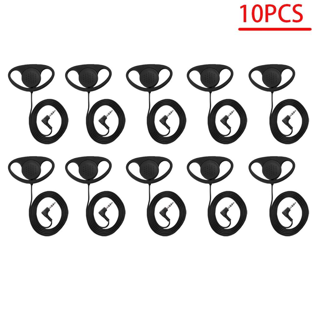 

10 шт., D-образный мягкий ушной крючок, наушник с зажимом, портативный стереофон, наушники, совместимые с мобильным телефоном Android 3,5 мм