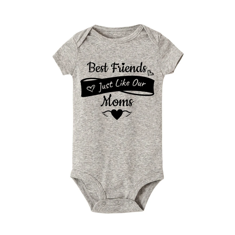 Besties Like Our Moms Baby Bodysuit Toddler Best Friends Outfit Girls Cute Clothes Baby Announcement Romper Newbron Shower Gift