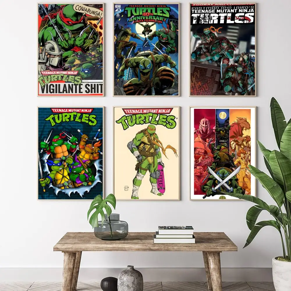 Teenage M-Mutant and Ninja T-Turtles Painting Calligraphy HD Canvas Poster living room bedroom bar aesthetic decoration