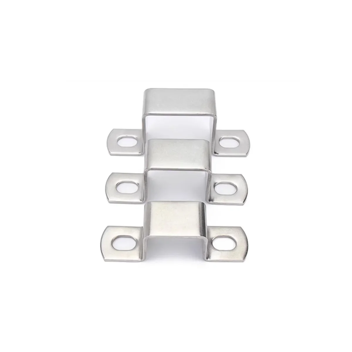 304 Stainless Steel Square /Square Pipe Buckle / Horseback Clamp , Ohm Right Angle Bracket / U-Shaped Pipe Clamp