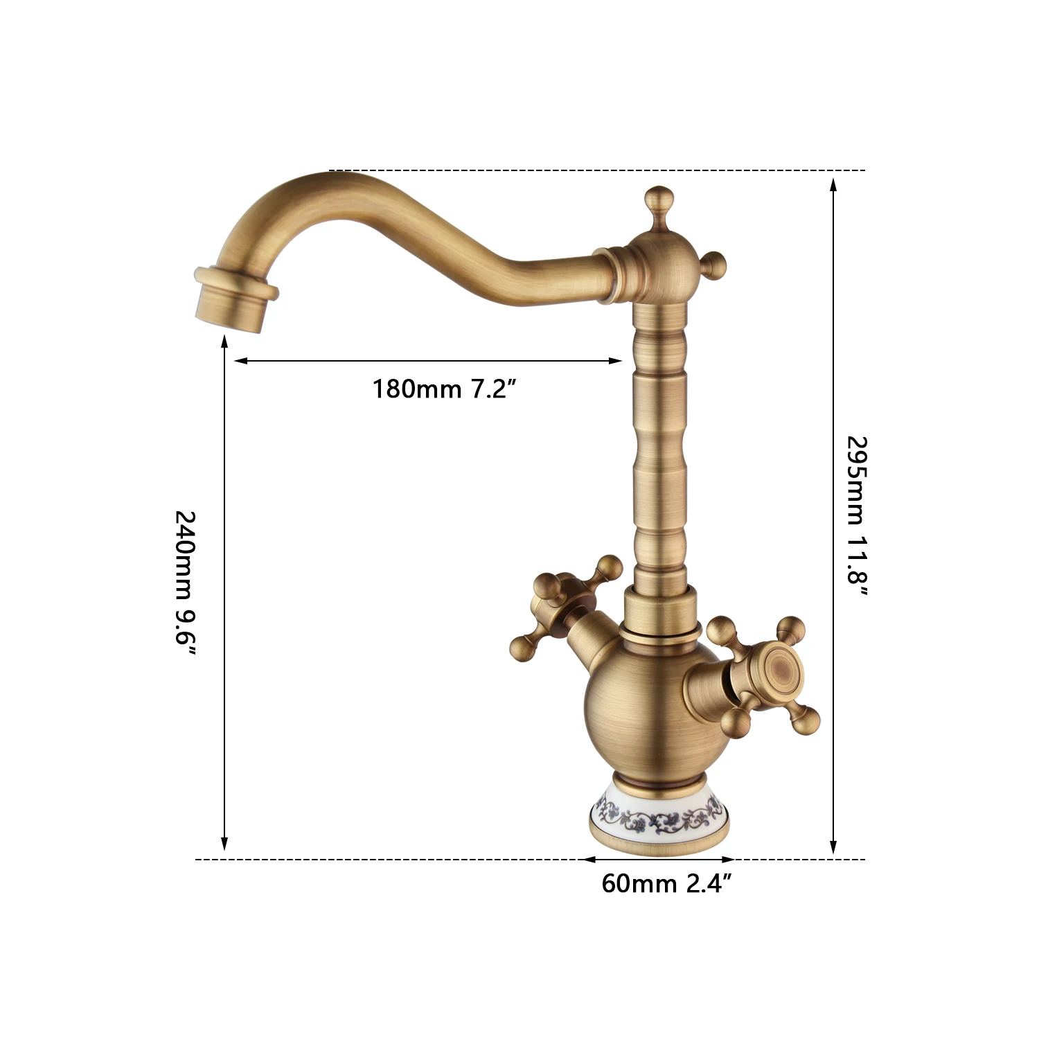 Torayvino Luxury Gold Bathroom Basin Brass Single Handle Faucets 360 Swivel Spout Sink Hot Water Faucet Mixer Tap For Kitchen