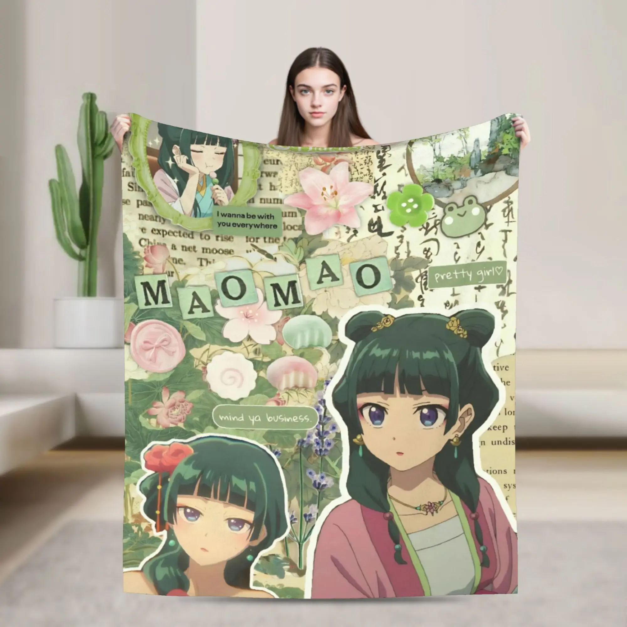 The Apothecary D-Diaries Maomao  Merch Blanket Super Soft Cozy  Throw Blankets for Sofa 50x60 Inches Multi-size Bedding Throws