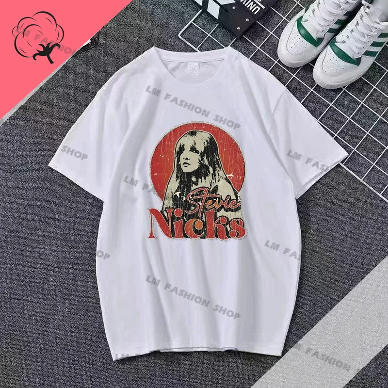 Stevie Nicks Retro Young Mystic T-Shirt Fans T-shirts Retro Clothes Sweat Shirt Men T Shirts 100% Cotton New in Tops & Tees