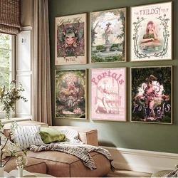 Melanie Martinez 2023 New Music Self-adhesive Art Poster Fancy Wall Sticker for Living Room Bar Decoration Decorative Painting