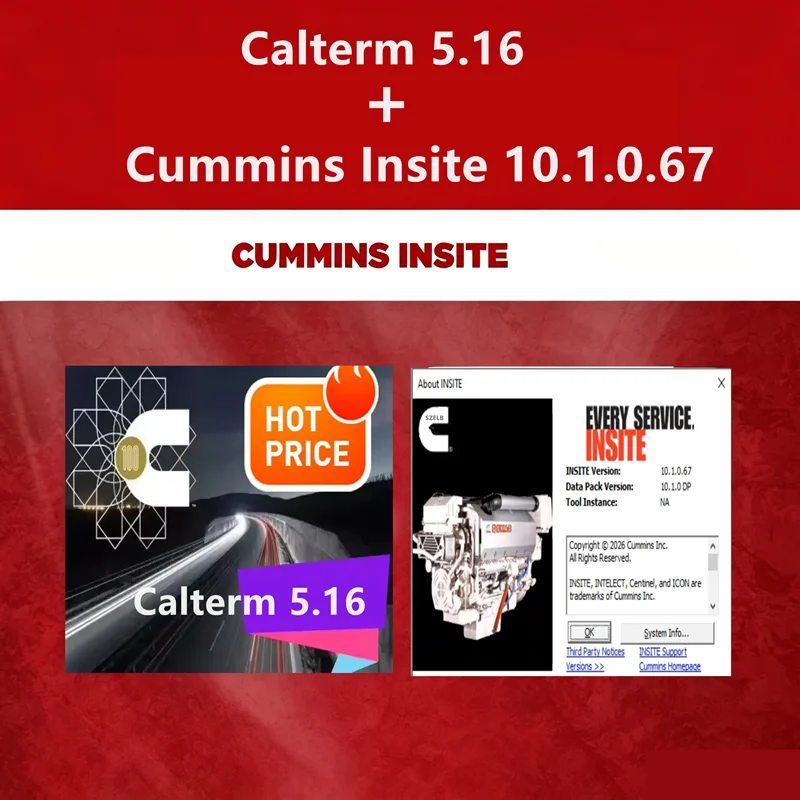 Cummins Insite 10.1.0.67 Pro 2026 version ECM Programming Engine Diagnostic software+Calterm 5.16 +InPower Pro V16.0 install hel