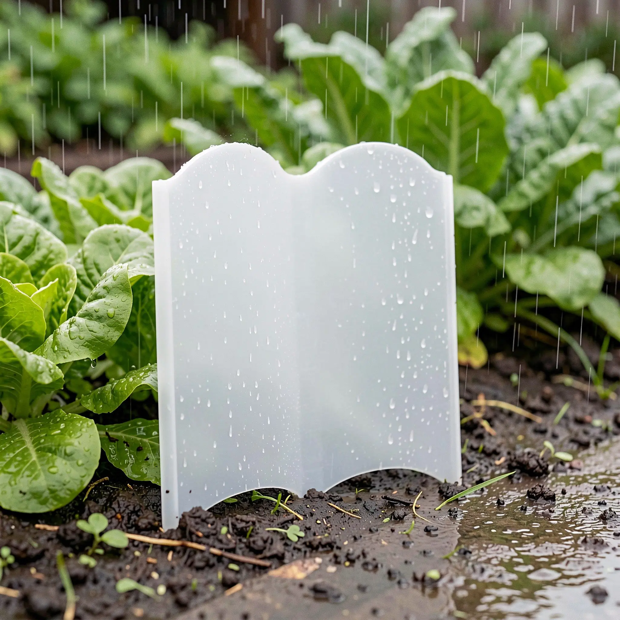 5Pcs White Plastic Garden Fence Decorative Lawn Edging Panels Small Courtyard Animal Barrier Flower Bed Border for Decor