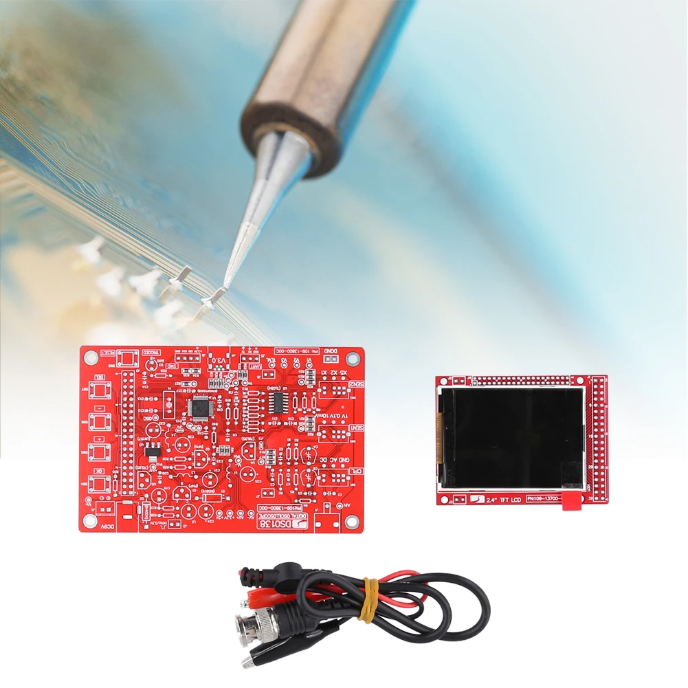 DSO138 oscyloskop cyfrowy 2.4 calowy zestaw oscyloskop cyfrowy TFT DIY części do nauki zestaw 200KHz 1Msps 12Bit