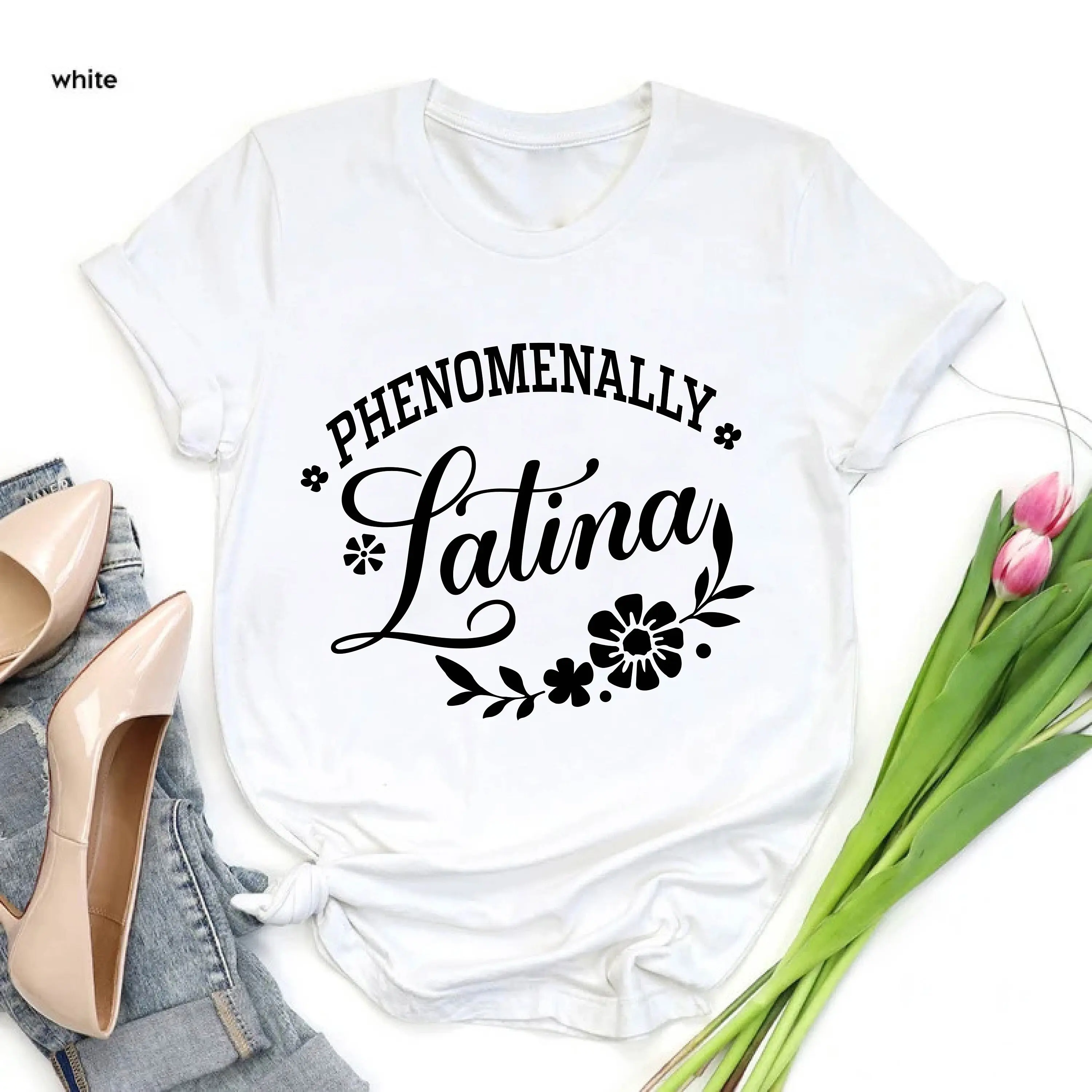 Phenomenally Latina T shirt Hispanic Heritage Month Latin History Floral