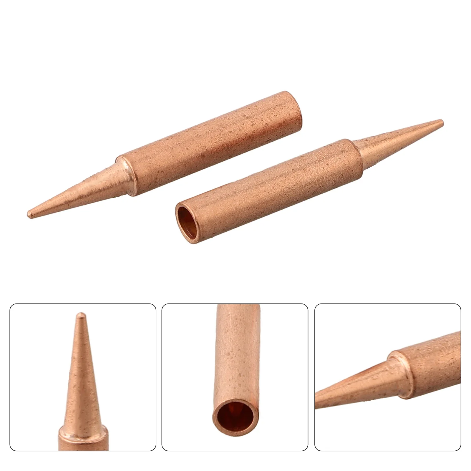 5pcs Soldering Iron Tip Pure Copper 900M-T IS/I/B/K/SK Electric Soldering Iron Lead-free Welding Tips Head Inner Diameter 4mm