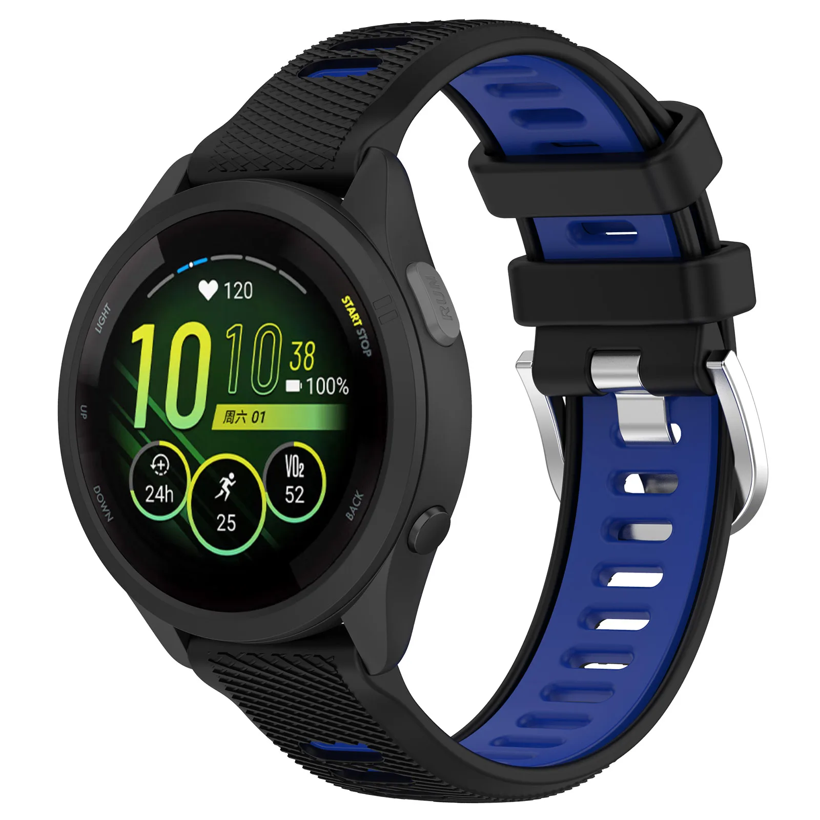 18mm 20mm 22mm Silikonarmband für Garmin Venu 4 45/41mm Forerunner 70 170 265s 255s 165 55 570 Armband Garmin Active 6 5 Correa – Detail 20