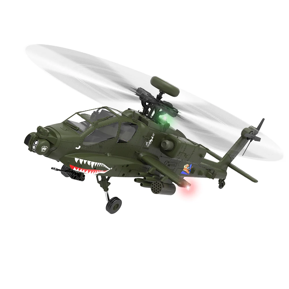 Yuxiang-Hélicoptère télécommandé l'allemand Apache 6 canaux, entraînement direct inversé 3D, modèle de simulation sans balais, jouet cadeau de festival