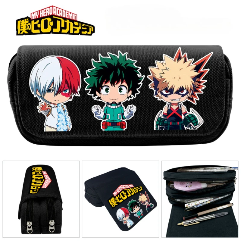 

Anime My Hero Academia Duke Pen Bag Student Cartoon Pencil Case Teenage Boys Girls Cartoon Cosplay School Stationery Box Gift