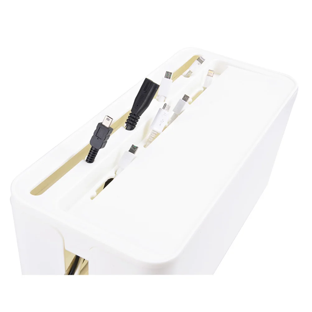 Проволока белого цвета среднего размера для домашнего офиса, кухни, ванной комнаты, пластиковый органайзер для кабеля, контейнер для кабелей, ящик для хранения, бытовой