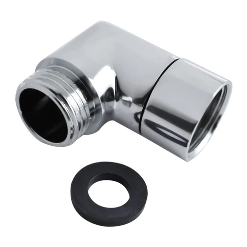 Extensión brazo ducha manual, conector acodado, adaptador resistente presión, 90 grados, puede cambiar conectores