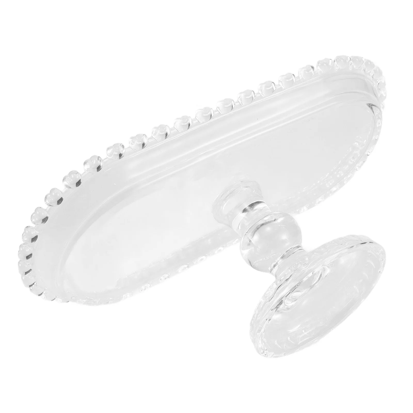 

1Pcs Afternoon Tea Tray Simple Style Glass Fruit Container for Living Room Table Snack Serving Storage Functional Tray