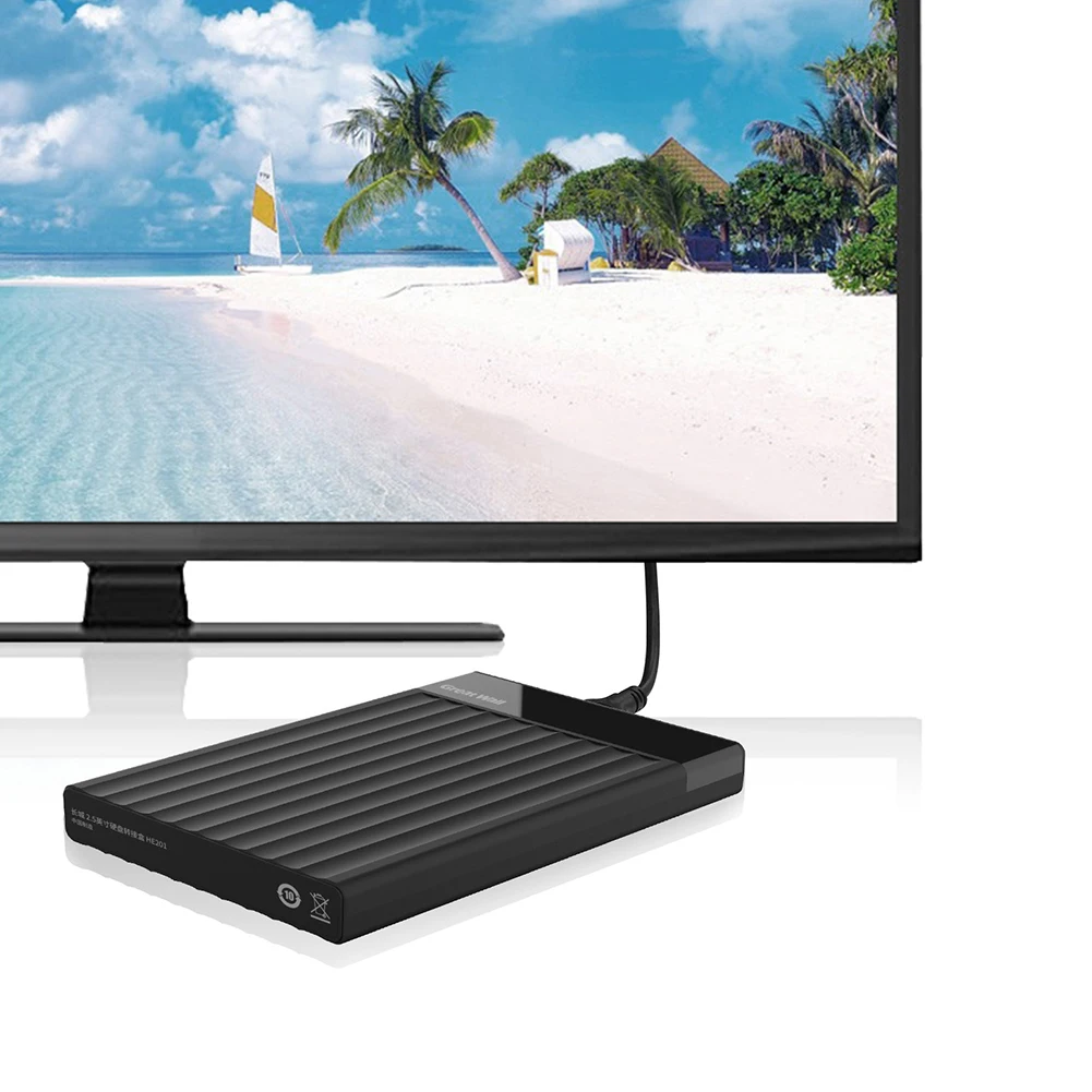 2.5'' SATA to USB 3.0 Hard Drive Enclosure External HDD SSD Case Tool-free Mobile Hard Disk Box for 7mm/9.5mm SSD HDD Enclosure