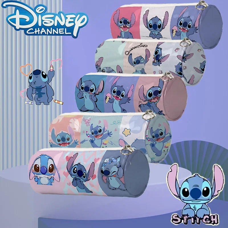 Stitch Disney Cartoon Pencil Case Waterproof Large Capacity Pencil Case Stationery Storage Bag for Kid Gift Disney Accessories