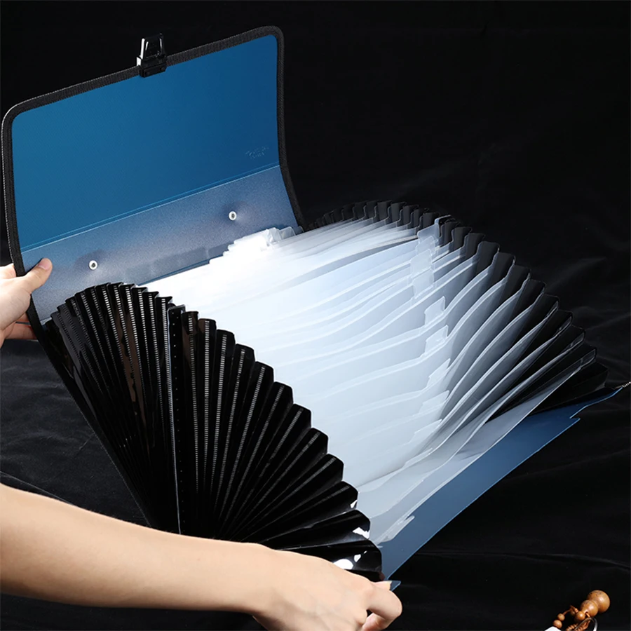 26 Grid Thickening Expanding File Folder A4 Paper Holder Office Document Organizer Waterproof Case For Documents