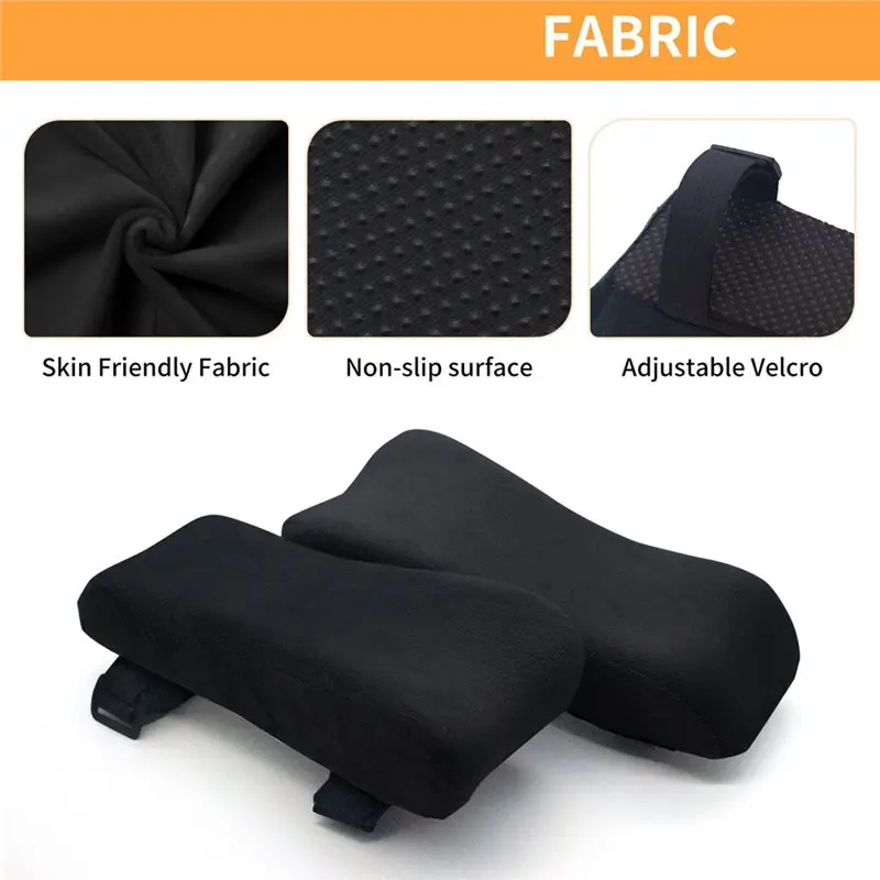 【الفرصة الأخيرة】وسادات مسند الذراع المريحة لكرسي المكتب 2 قطعة وسادة الكوع من إسفنج الذاكرة لتخفيف الضغط على كرسي الألعاب