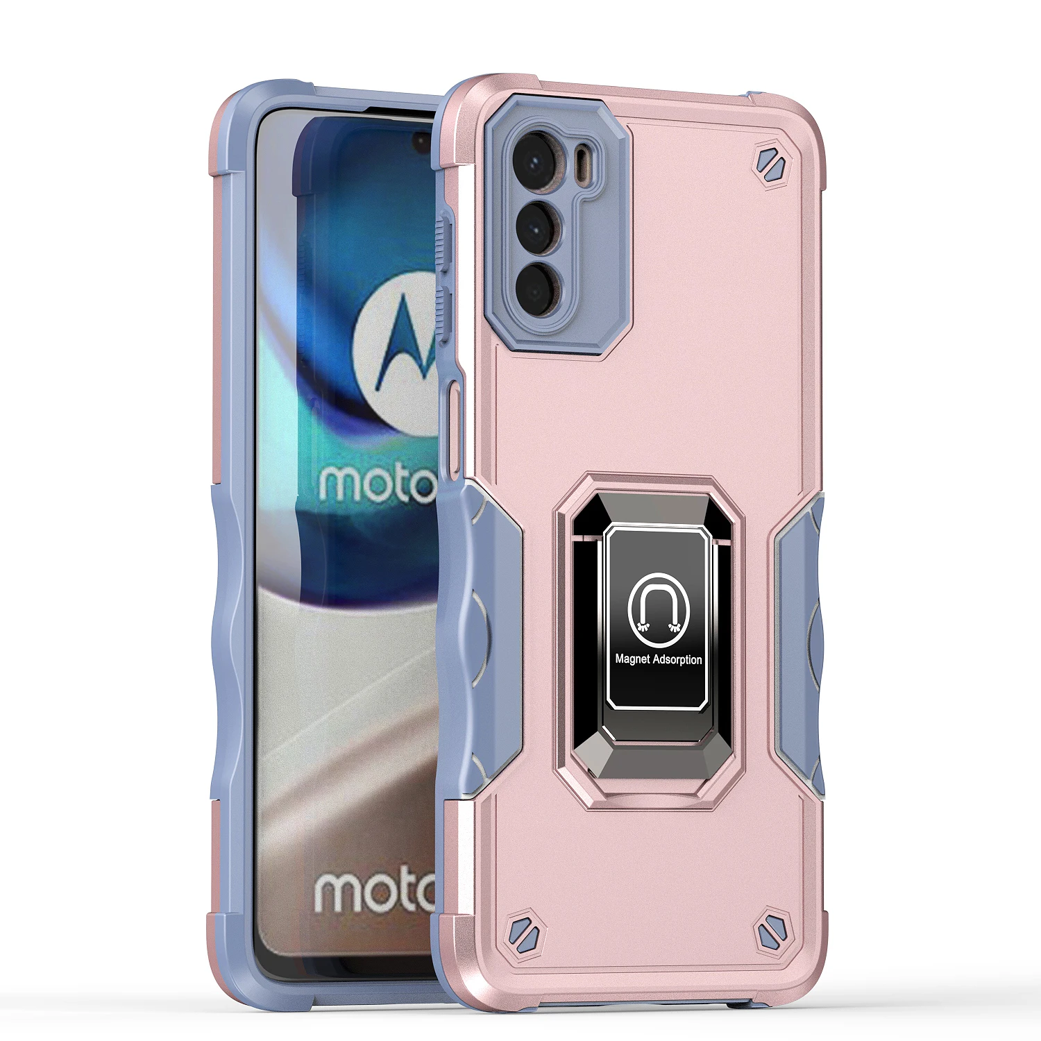 

Shockproof Armor Case For Moto G42 For Motorola G71 G31 G41 G50 5G G51 5G G60S G32 Car Magnetic Ring Stand Hard Back Phone Cover