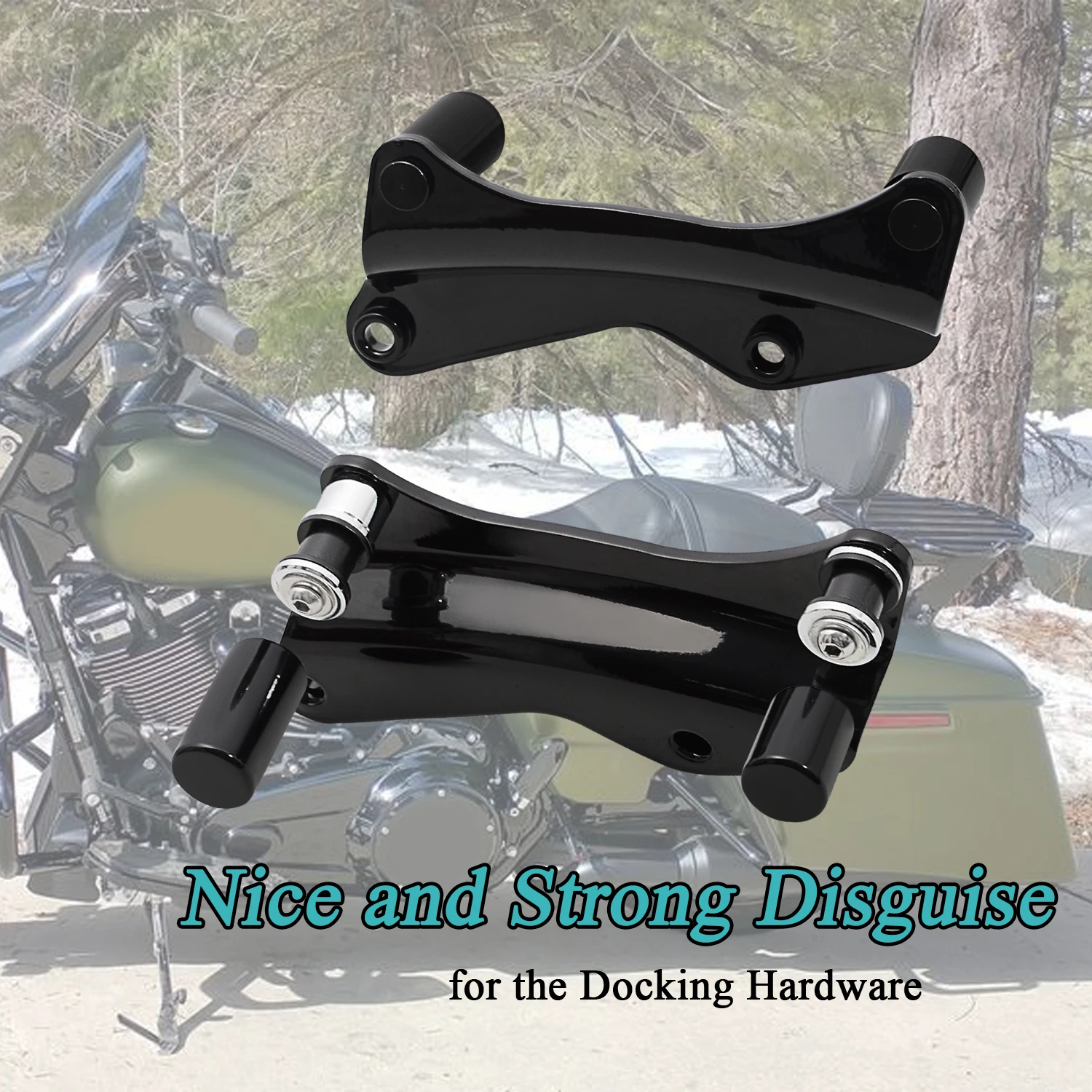 دراجة نارية 4 قطع غطاء مغناطيسي لغطاء نقطة الإرساء للأجهزة المغناطيسية أسود/كروم لغطاء مغناطيسي لـ Harley Davidson Touring CVO Road King Electra Glide Street Glide Road Glide 2009-2025