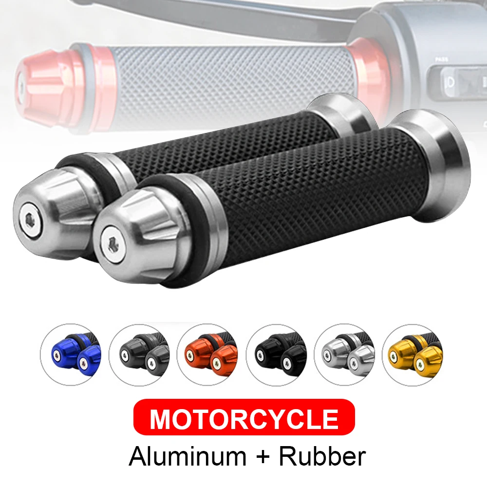 

Universal 7/8" 22mm Motorcycle Handle Grip Hand Grips Handlebar Universal CNC Process Handlebar Non Slip Rubber