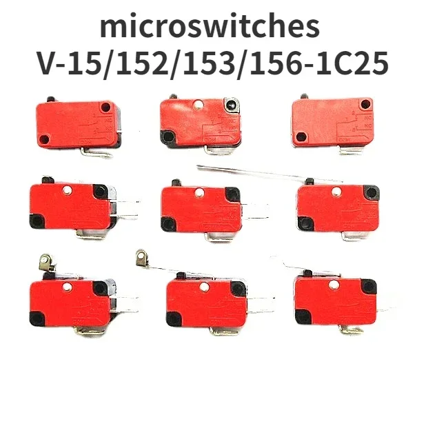 【10pcs】 microswitches V-15/152/153/156-1C25 Travel limit microswitch self-reset