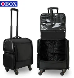 Multifunction Rolling Beauty Tattoo Box suitcase Women Trolley Cosmetic case Nails Makeup Suitcase Toolbox Cosmetic Rolling Bag