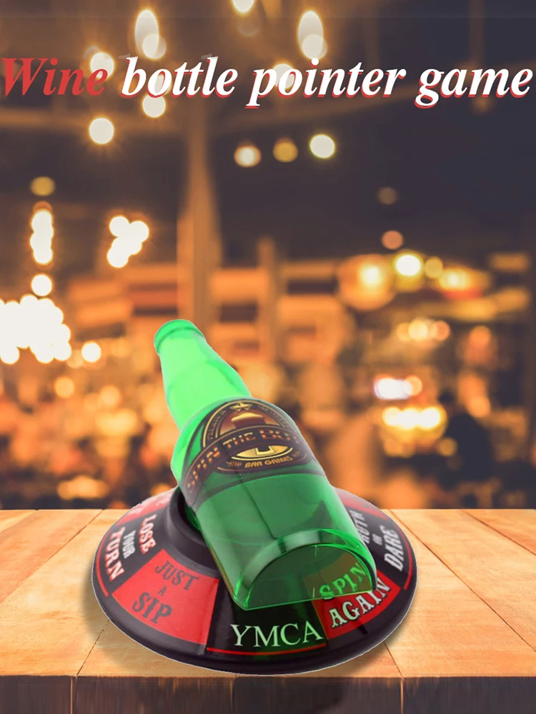 Spin Bottle Drinking Game Novelty Turntable Spin Wine Bottle  Drinking Game Roulette for Adult Party Games