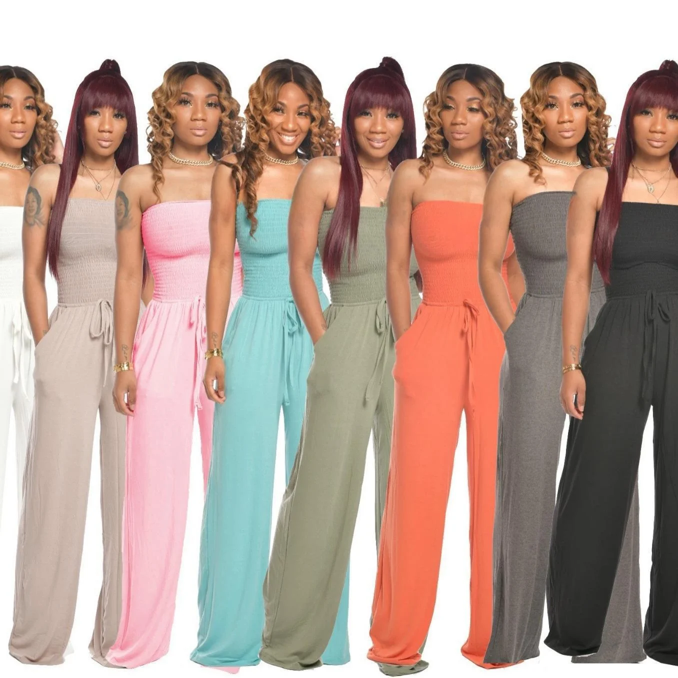 

Повседневный комбинезон с запахом и широкими штанинами, женская одежда, удобный тонкий сарафан на весенний сезон 2026, без марки