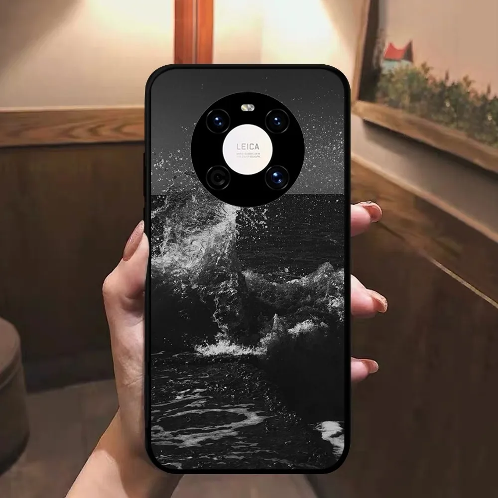 Black Sea Wave Water Phone Case For Huawei Mate 10 20 30 40 50 lite pro Nova 3 3i 5 6 SE 7 pro 7SE