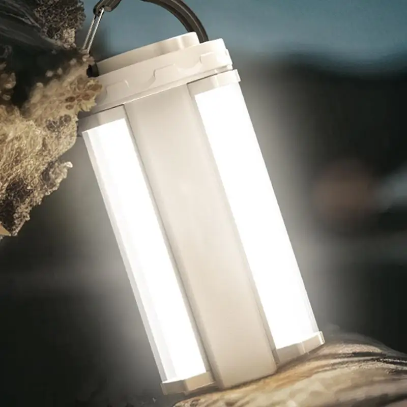 Led キャンプランタン充電式折りたたみ USB 充電式防水ランタンテントライト 3 照明モード電源銀行付き