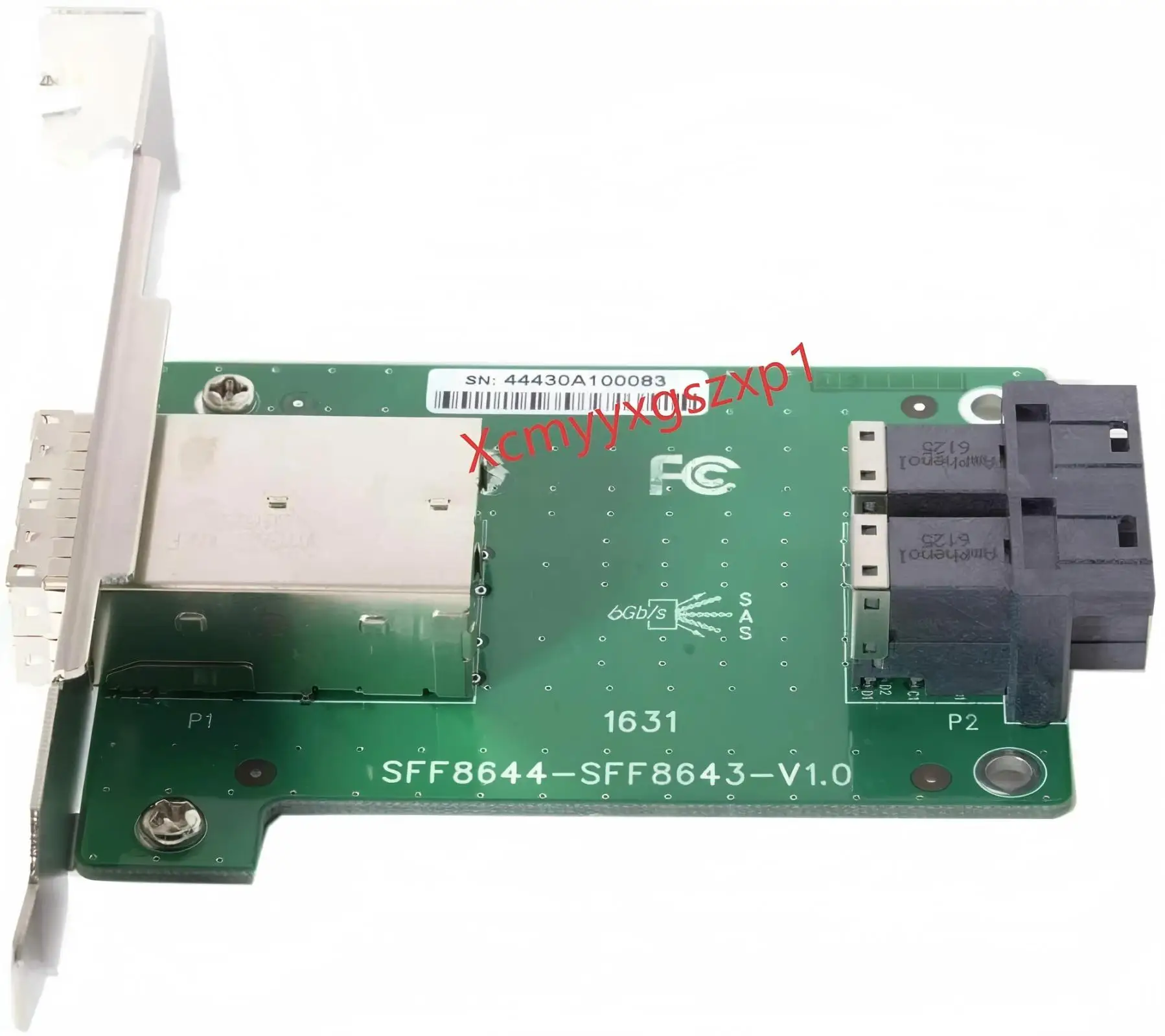 1pcs Dual Ports Mini SAS HD SFF-8644 to Internal SAS HD SFF-8643 PCBA Female Adapter
